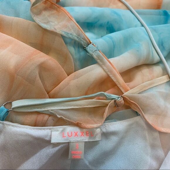 Nwot Luxxel frilled tie-dye maxi dress size small - Picture 8 of 11